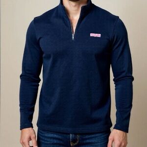 Vineyard Vines Navy Zip Up Sweater